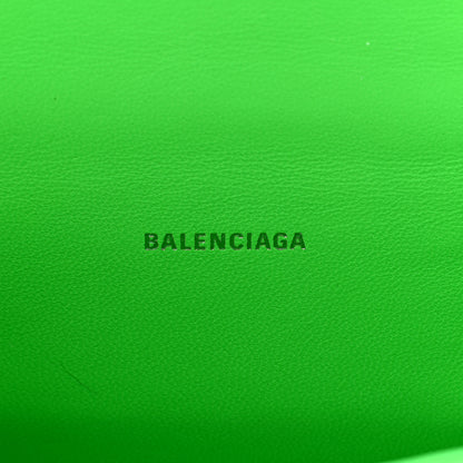 Balenciaga Shiny Calfskin Crocodile Embossed Hourglass Top Handle Bag XS Fluo Green 6 of 11