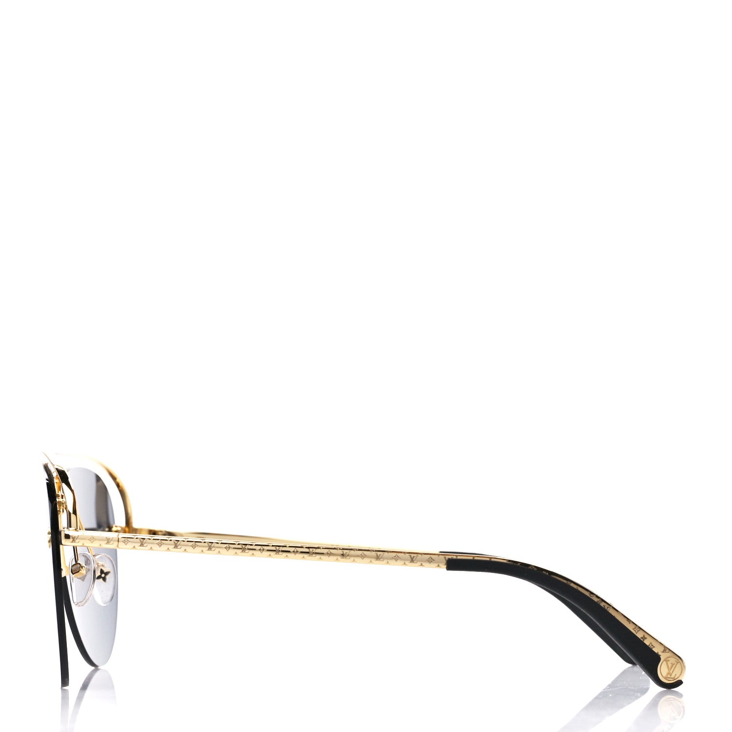 Louis Vuitton Metal Monogram Grease Sunglasses Z1172W Gold 3 of 8