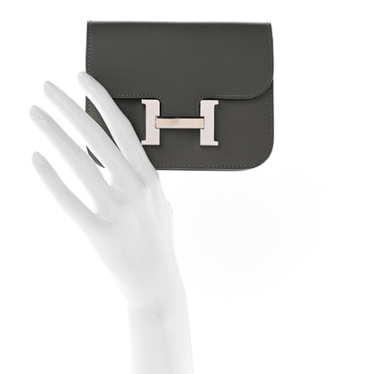 Hermes Evercolor Constance Slim Wallet Gris Meyer 2 of 9