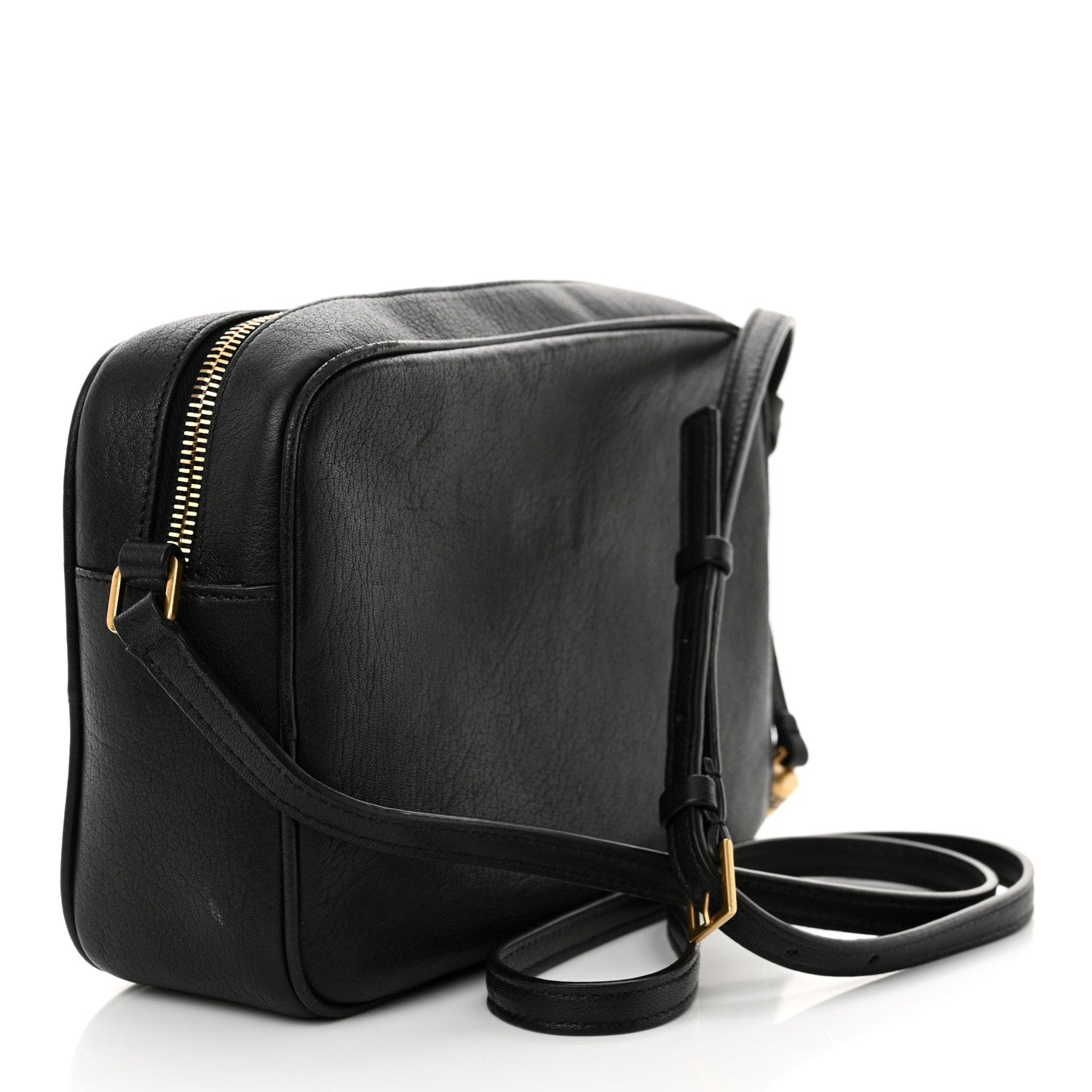 Saint Laurent Grained Lambskin Monogram Lou Camera Bag Black 3 of 13