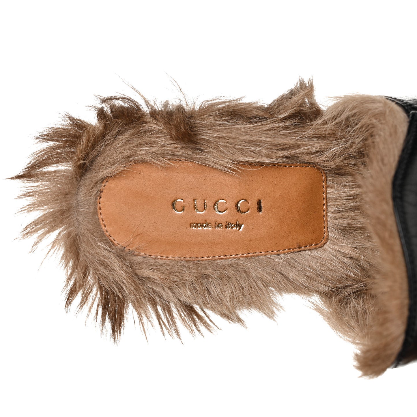 Malaga Kid Fur Princetown High Heel Mules 40 Black Naturale