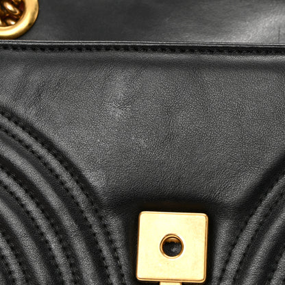 Gucci Calfskin Matelasse Mini GG Marmont Shoulder Bag Black 14 of 17