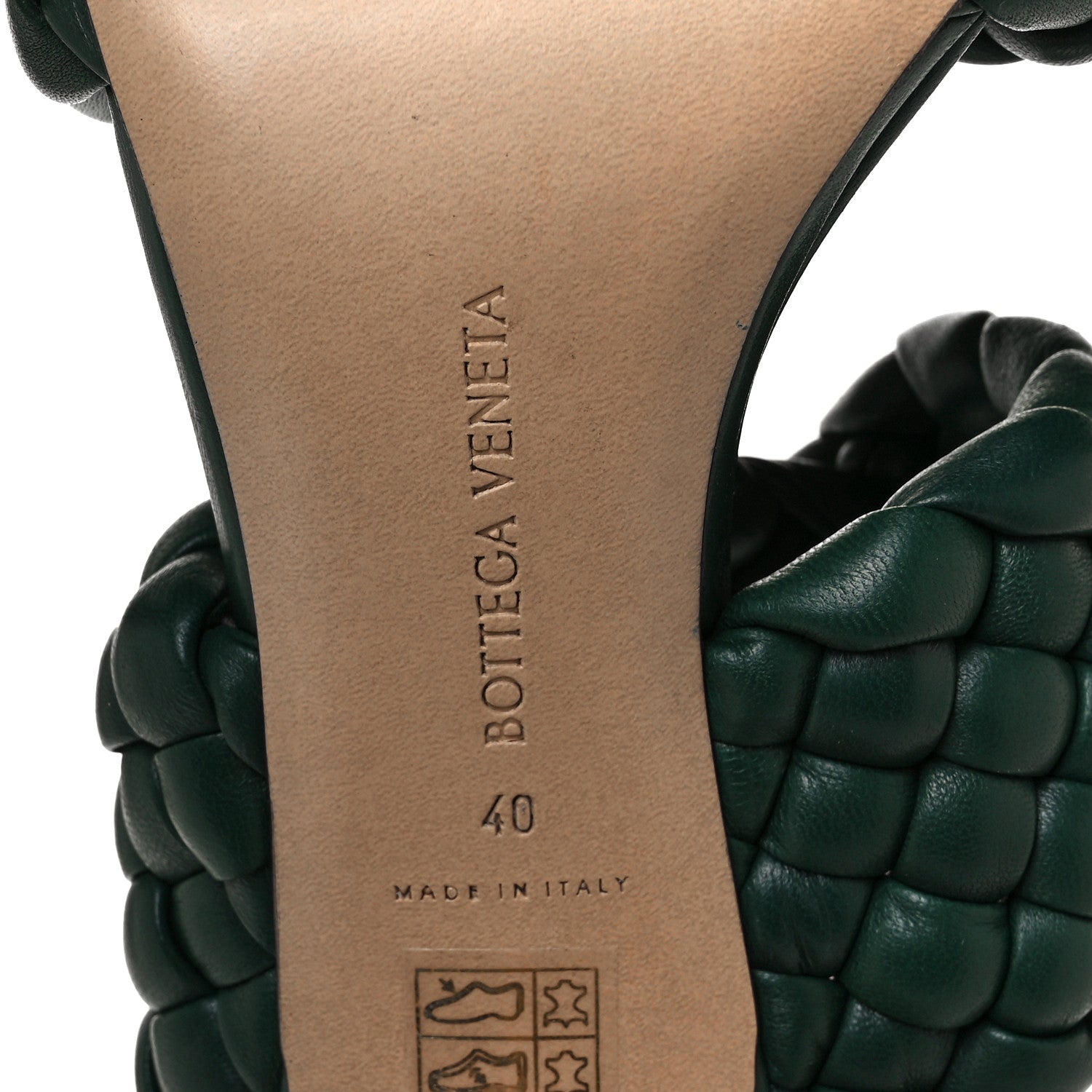 Bottega Veneta Nappa Twisted Padded Intrecciato Curve Slide Sandals 40 Vert Fonce 6 of 7