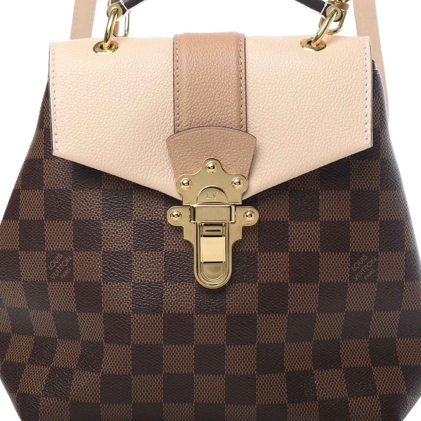 Damier Ebene Clapton Backpack Creme