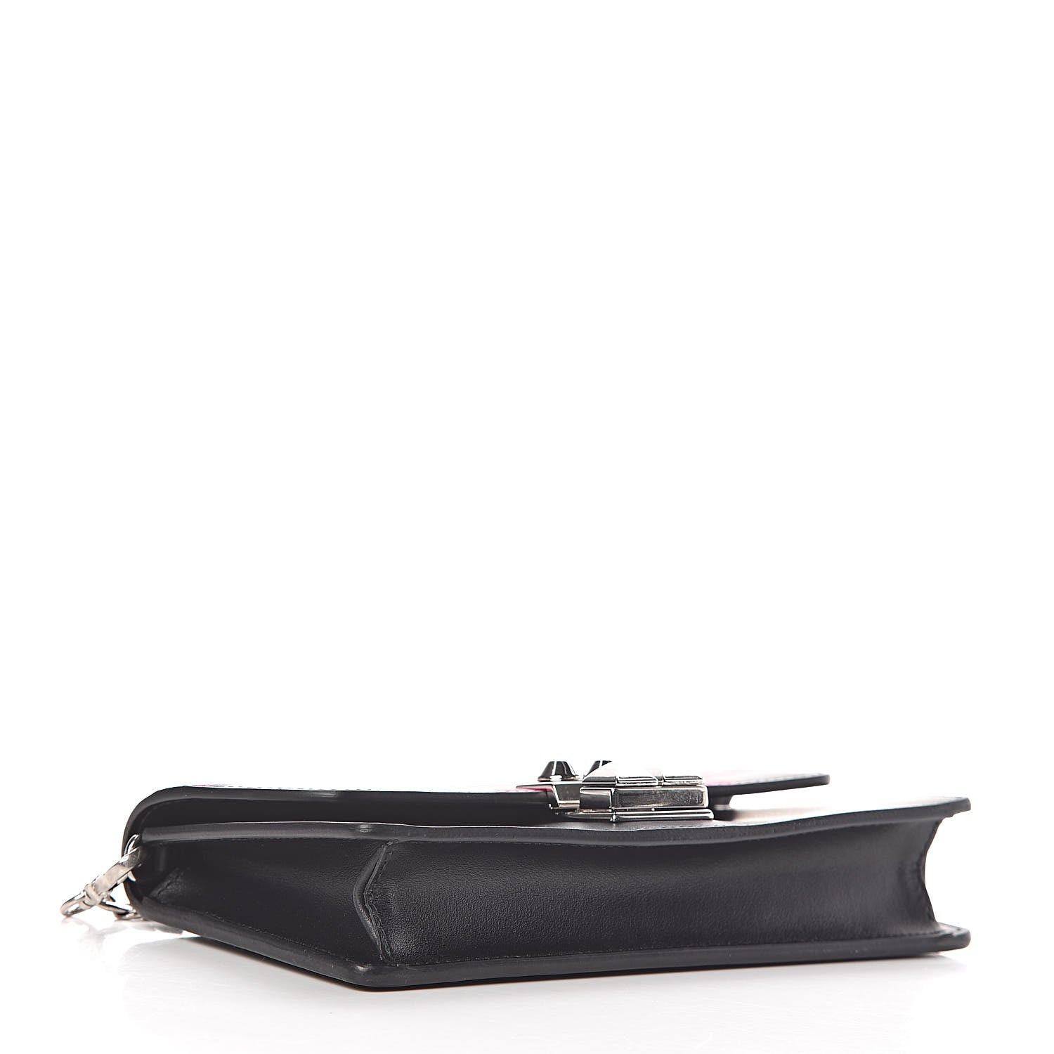 Prada City Calfskin Racing Logo Mini Elektra Crossbody Bag Fuxia Black 4 of 9