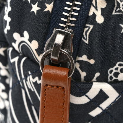 Chanel Cotton Quilted Paris Dallas Medium Bandana Flap Blue 11 of 11