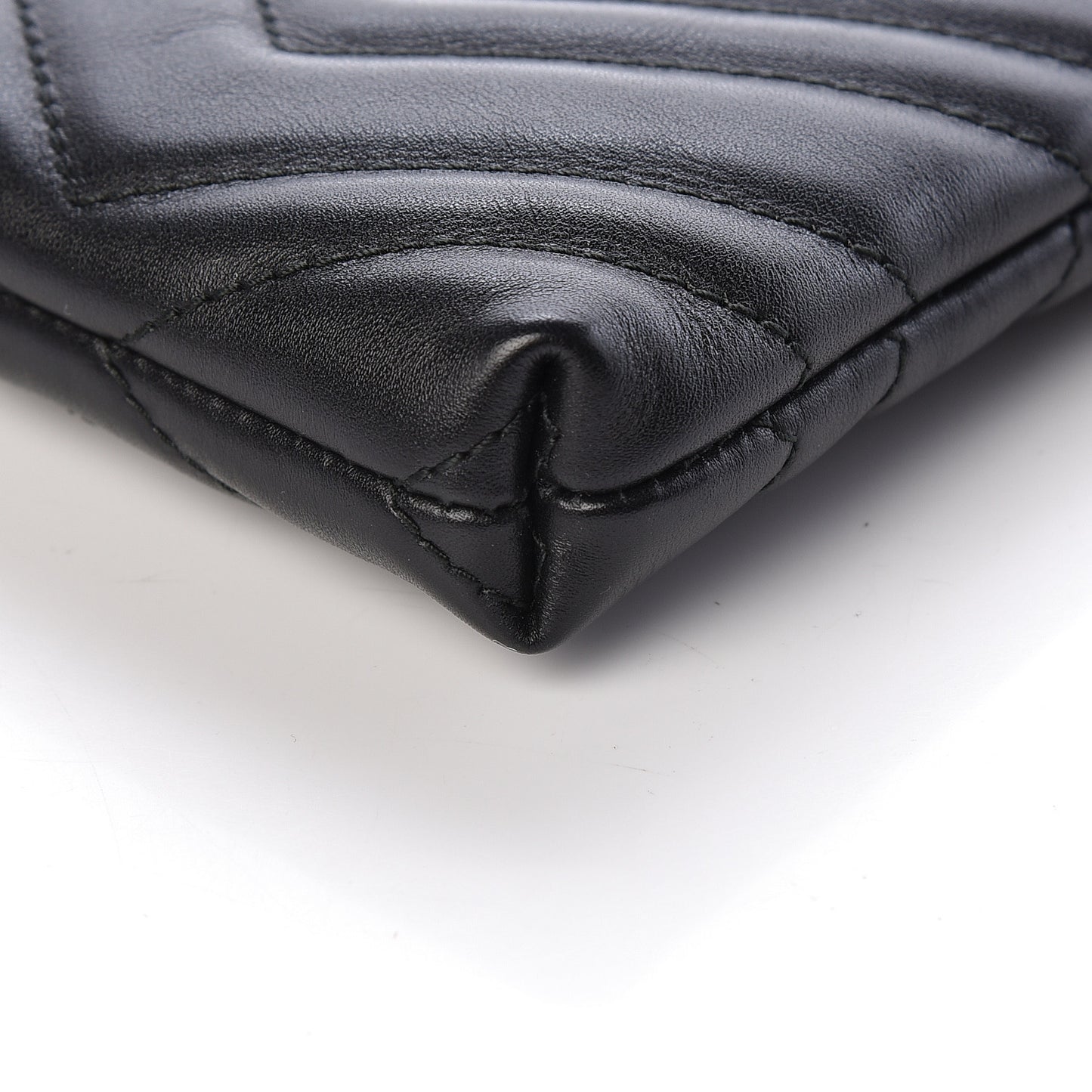 Calfskin Matelasse Mini GG Marmont Chain Bag Black
