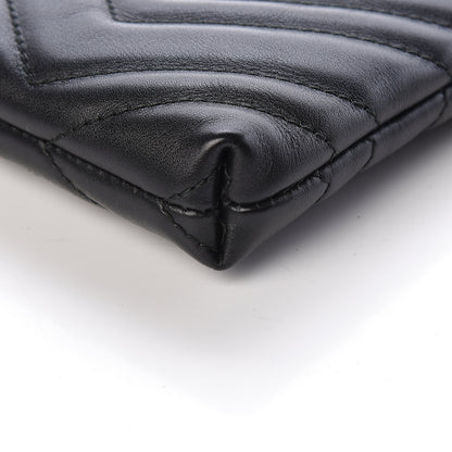 Gucci Calfskin Matelasse Mini GG Marmont Chain Bag Black 10 of 11