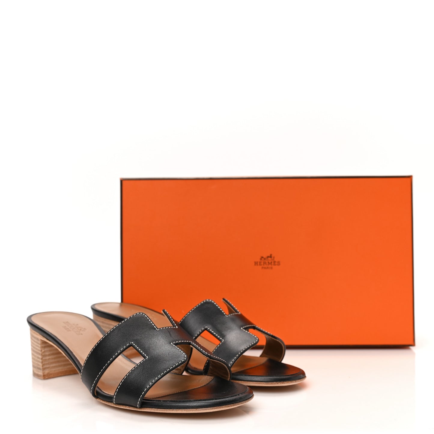 Calfskin Oasis Sandals 36.5 Black