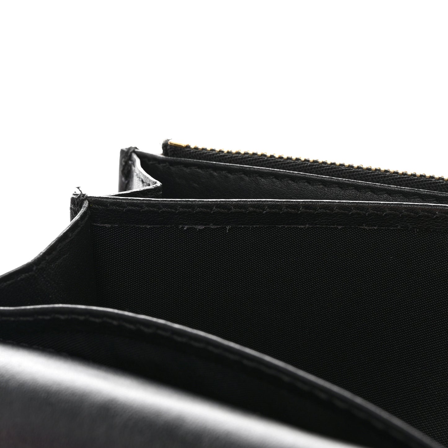 Calfskin House Check Porter Continental Wallet Black