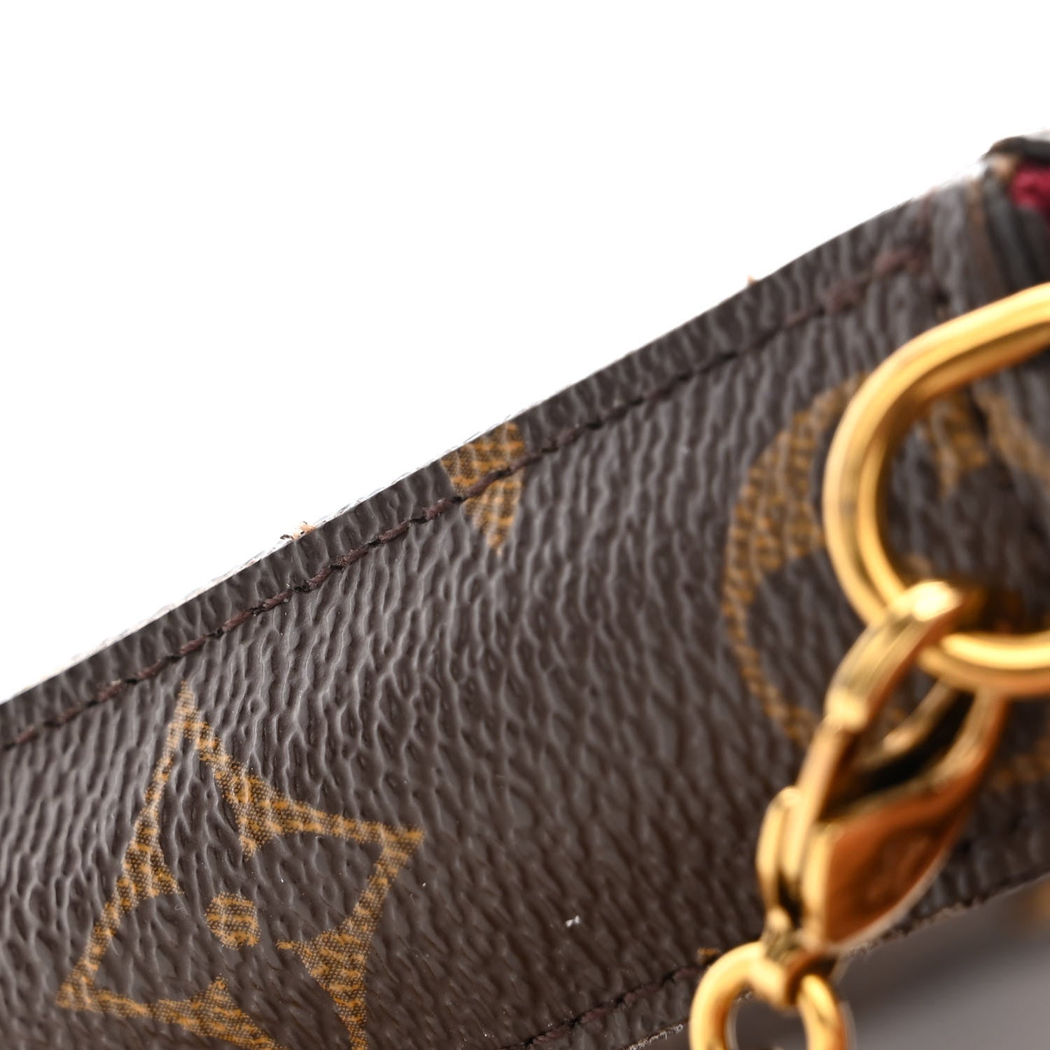 Louis Vuitton Monogram Pochette Felicie Chain Wallet Fuchsia 17 of 18