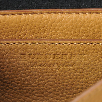 Burberry Signature Grain Small Burleigh Crossbody Bag Ochre Yellow 6 of 9