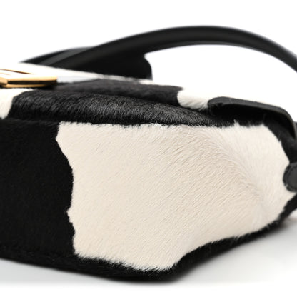 Fendi Calf Hair Baguette Black White 10 of 13