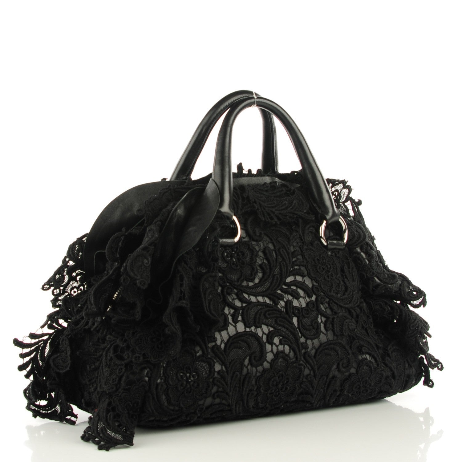 Prada Lace Pizzo S Bowler Nero Black 3 of 9