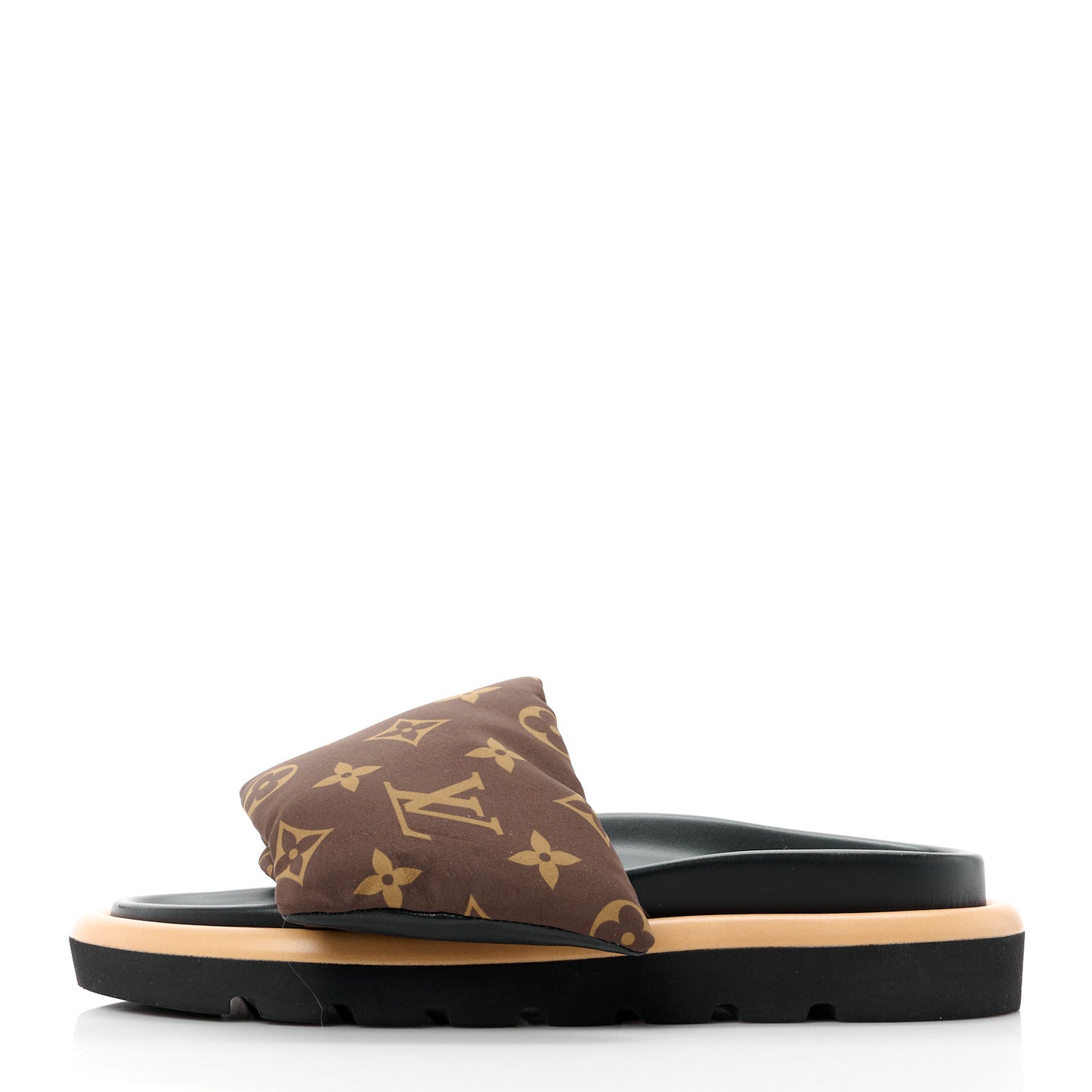 Nylon Monogram Pool Pillow Comfort Mule 36 Cacao Brown