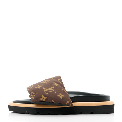 Louis Vuitton Nylon Monogram Pool Pillow Comfort Mule 36 Cacao Brown 1 of 8