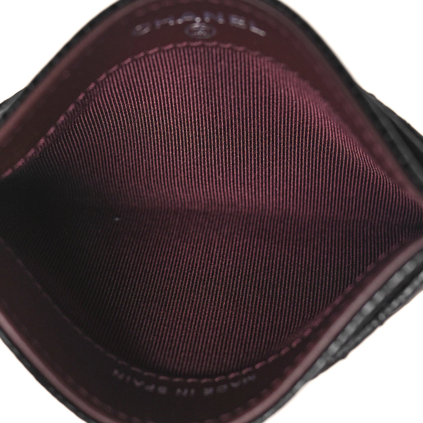 Caviar Quilted Card Holder Black