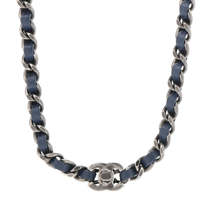 Chanel Lambskin CC Turnlock Necklace Navy Blue 4 of 5