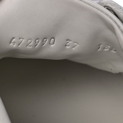 Gucci Calfskin Ayers Web Pierced Heart Embroidered New Ace Sneakers 37 White 8 of 8