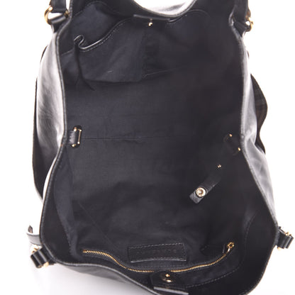 Burberry Calfskin Haymarket Check Small Canterbury Tote Black 5 of 8