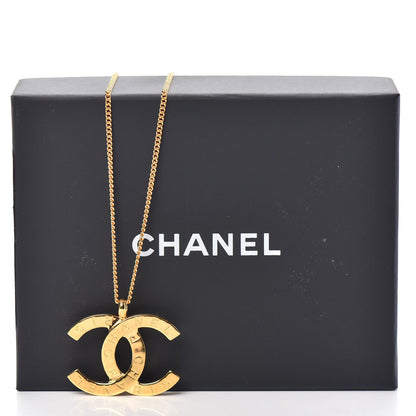 Chanel Metal CC Paris Button Necklace Gold 6 of 6