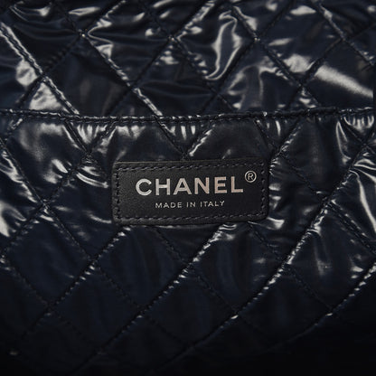 Chanel Nylon Cat Emoticon Tote Navy Silver 7 of 8