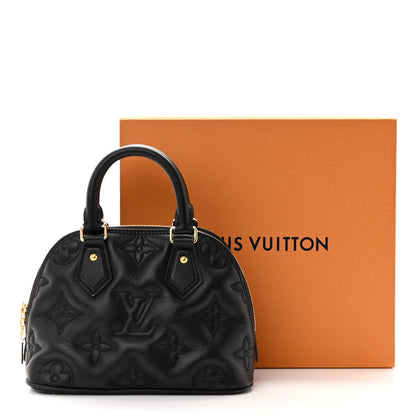 Louis Vuitton Calfskin Bubblegram Alma BB Black 8 of 8