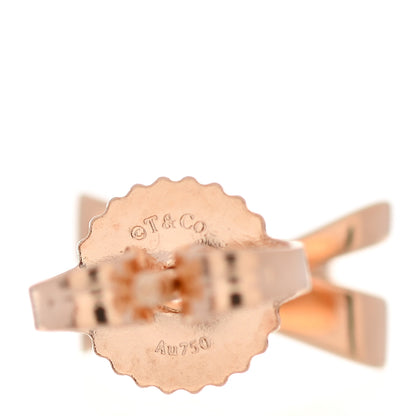 Tiffany 18K Rose Gold Diamond Atlas X Earrings 4 of 5
