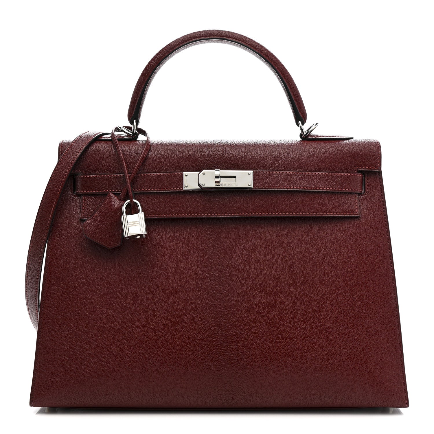 Hermes Chevre De Coromandel Kelly Sellier 32 Rouge H 1 of 17