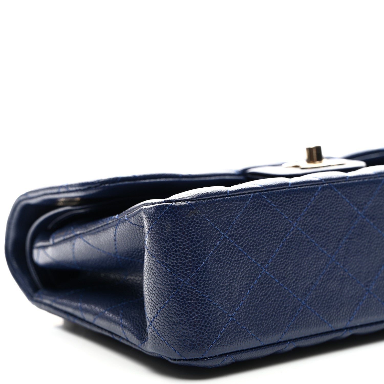 Chanel Caviar Quilted Small Double Flap Navy 9 of 10