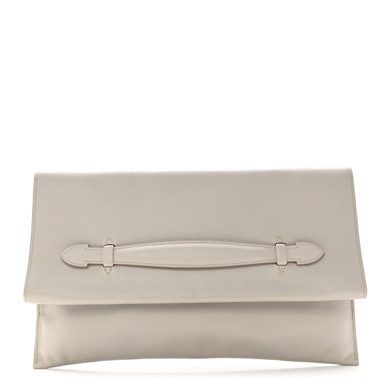 Hermes Evercolor Pliplat Clutch Gris Perle 1 of 10