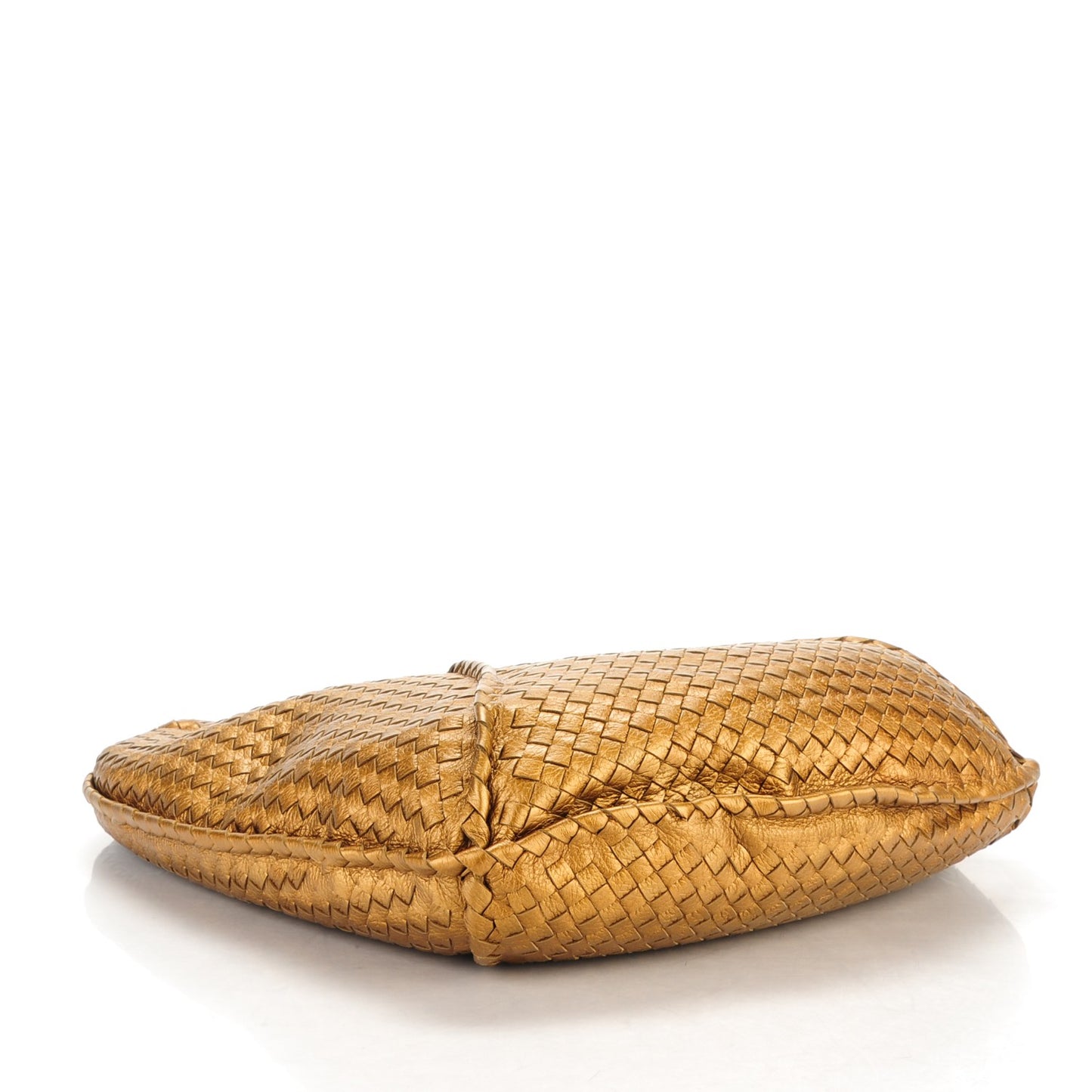 Cervo Intrecciato Large Simple Hobo New Bronze