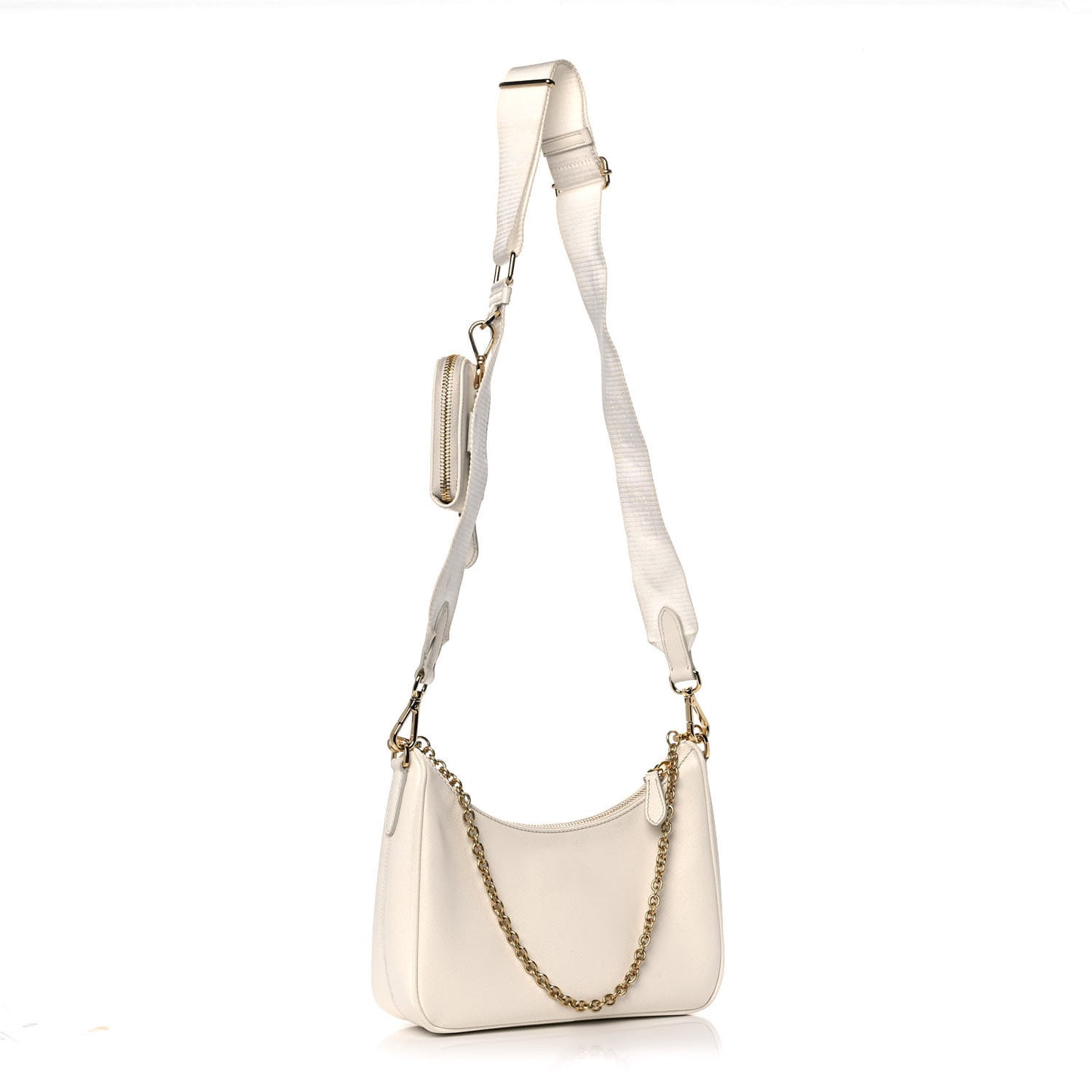 Saffiano Re-Edition 2005 Shoulder Bag White