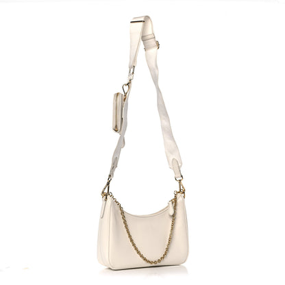 Prada Saffiano Re-Edition 2005 Shoulder Bag White 3 of 19