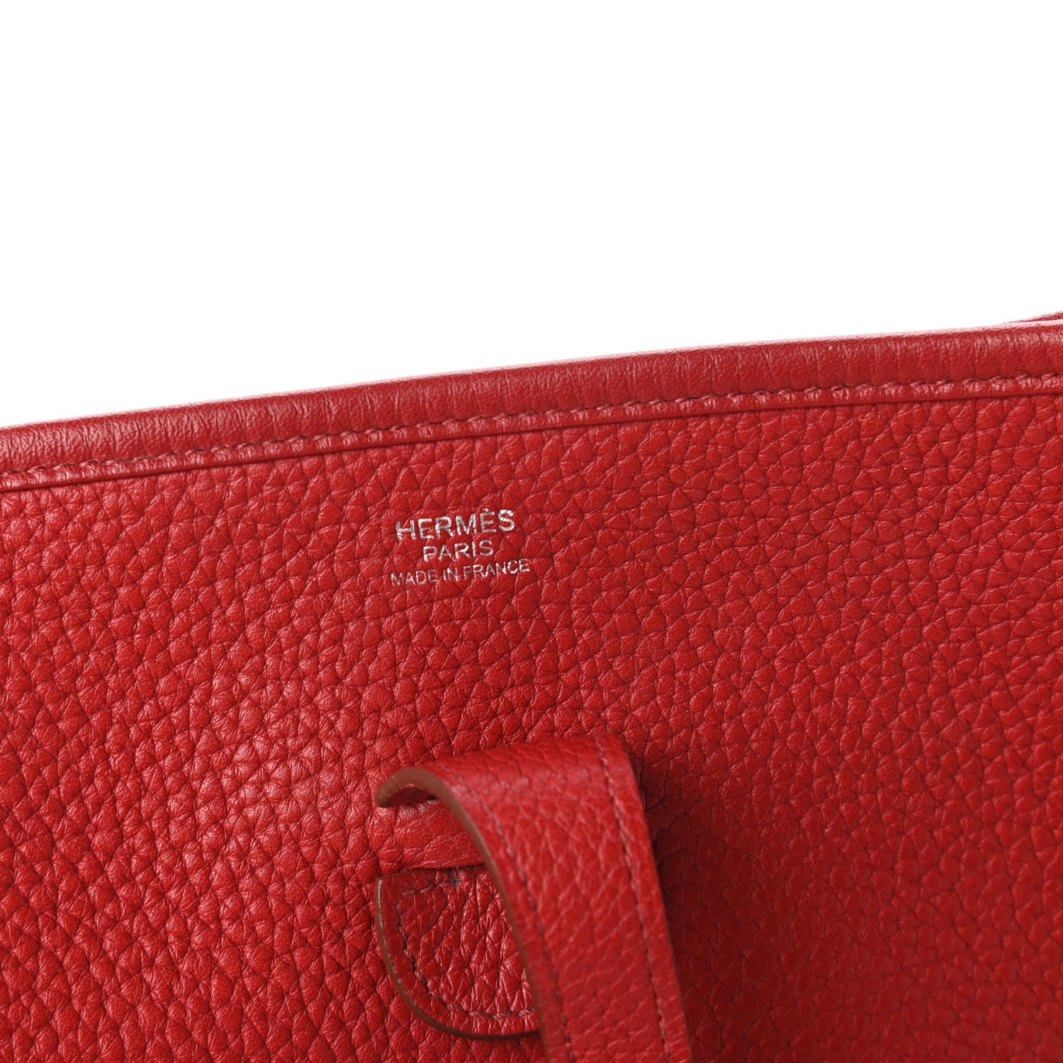 Hermes Taurillon Clemence Evelyne III PM Rouge Garance 8 of 14