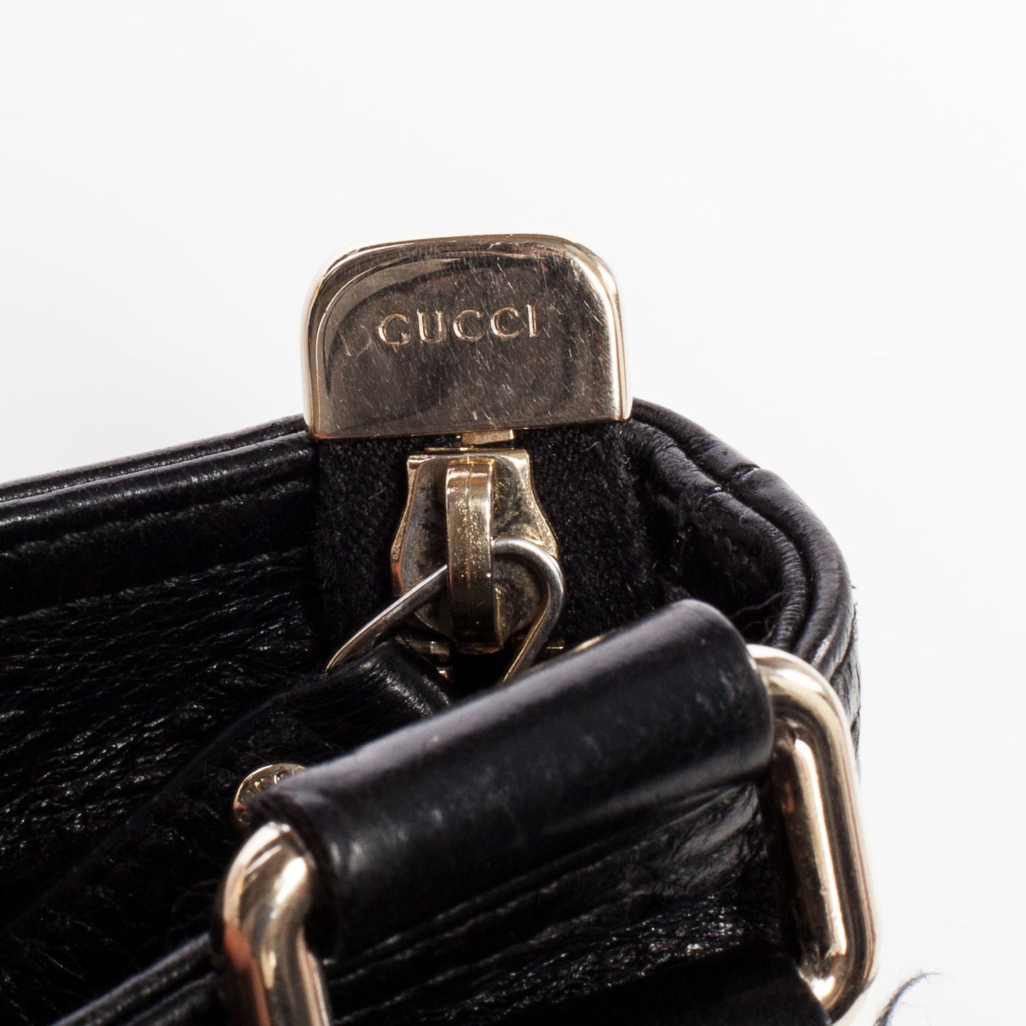 Guccissima Flat Messenger Bag Black