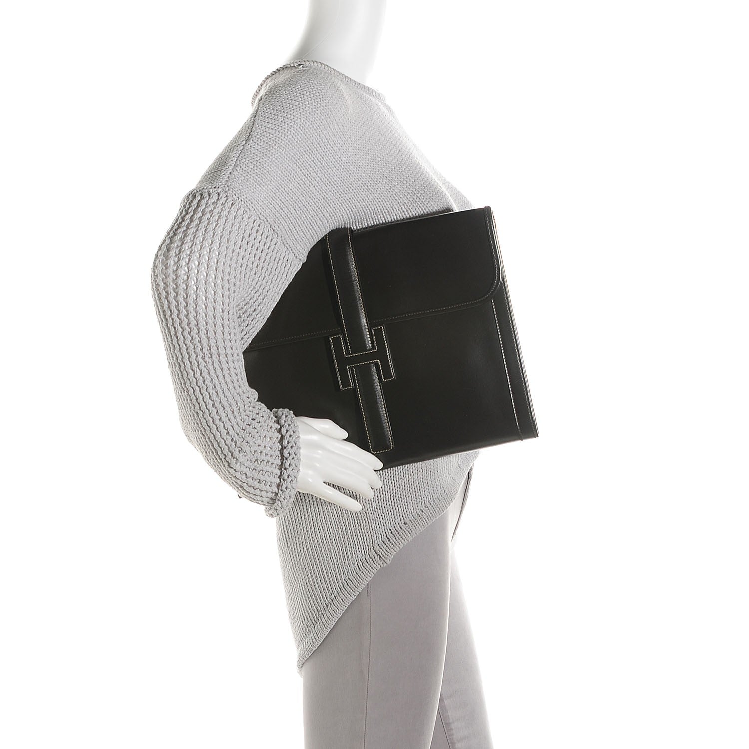 Hermes Box Jige GM Clutch Marron Fonce 2 of 8