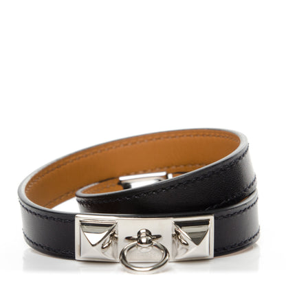 Hermes Box Rivale Double Tour Bracelet S Black 1 of 6