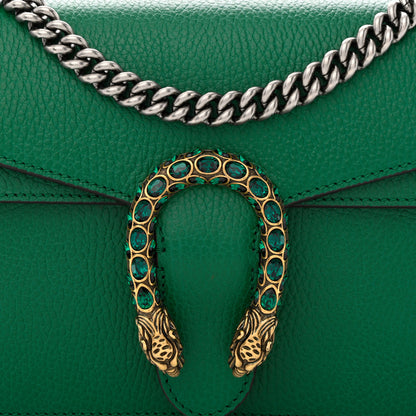 Gucci Pebbled Calfskin Small Dionysus Shoulder Bag Emerald 8 of 13