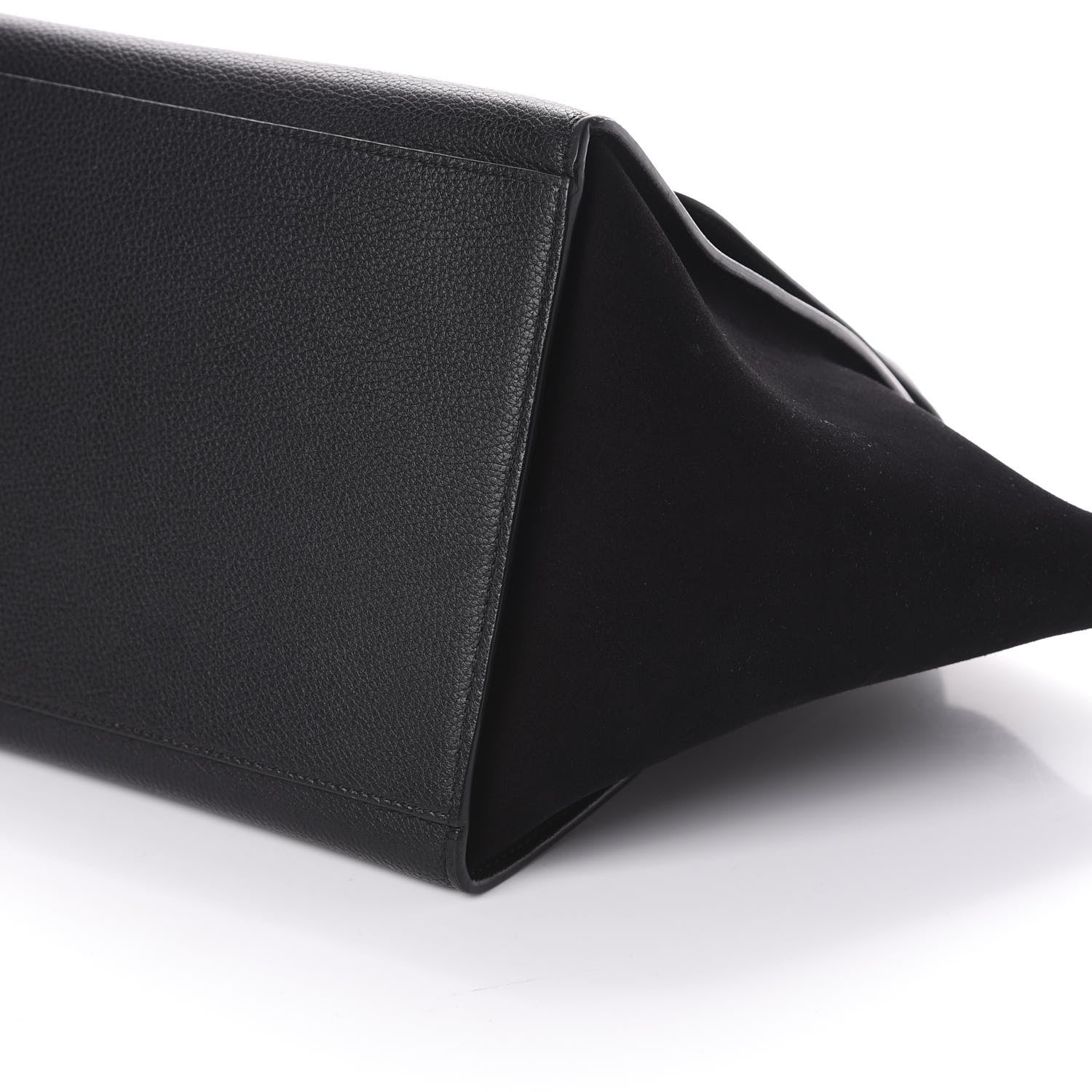 Celine Drummed Calfskin Suede Medium Trapeze Black 10 of 10