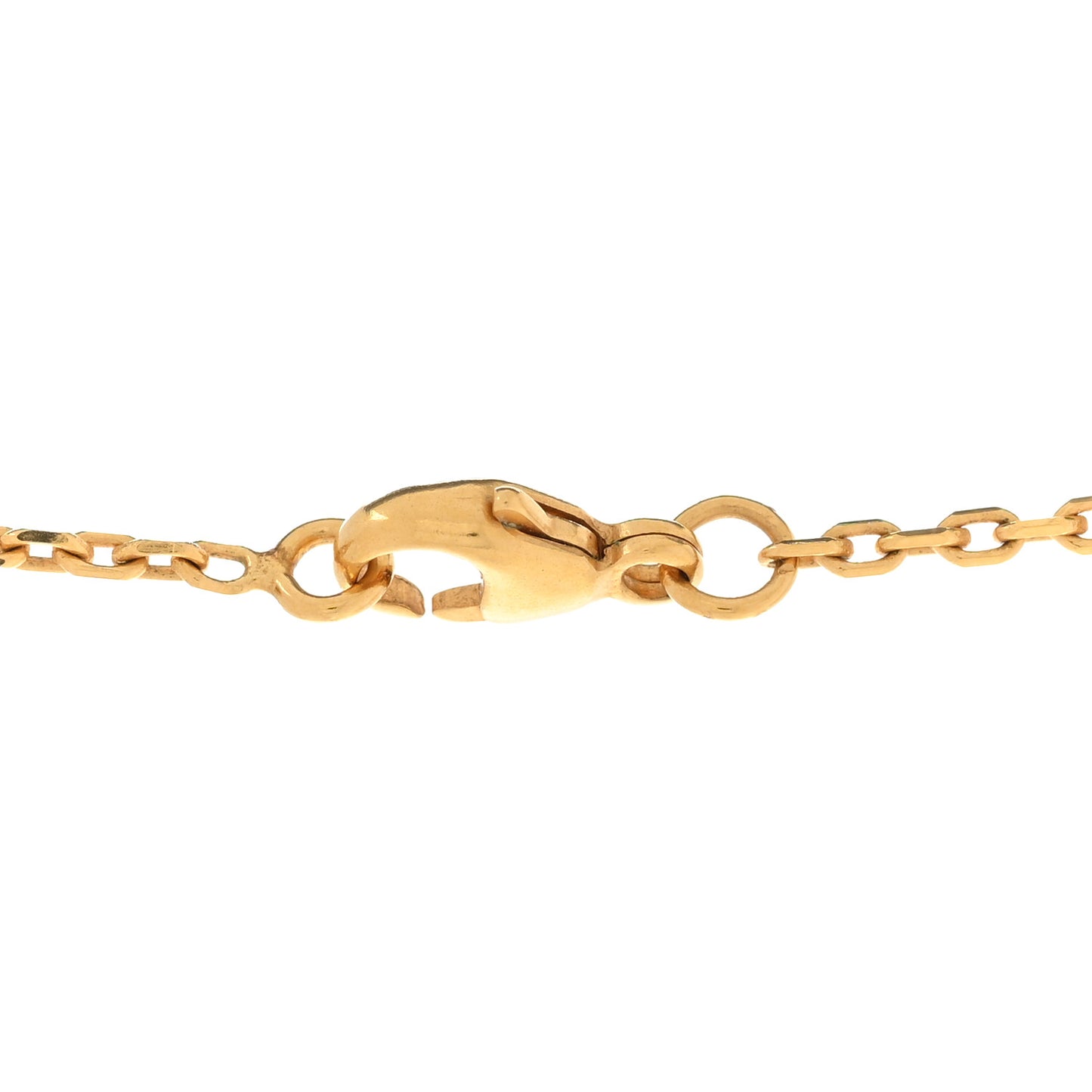 Lacquered Gold Pop H Pendant Necklace Orange
