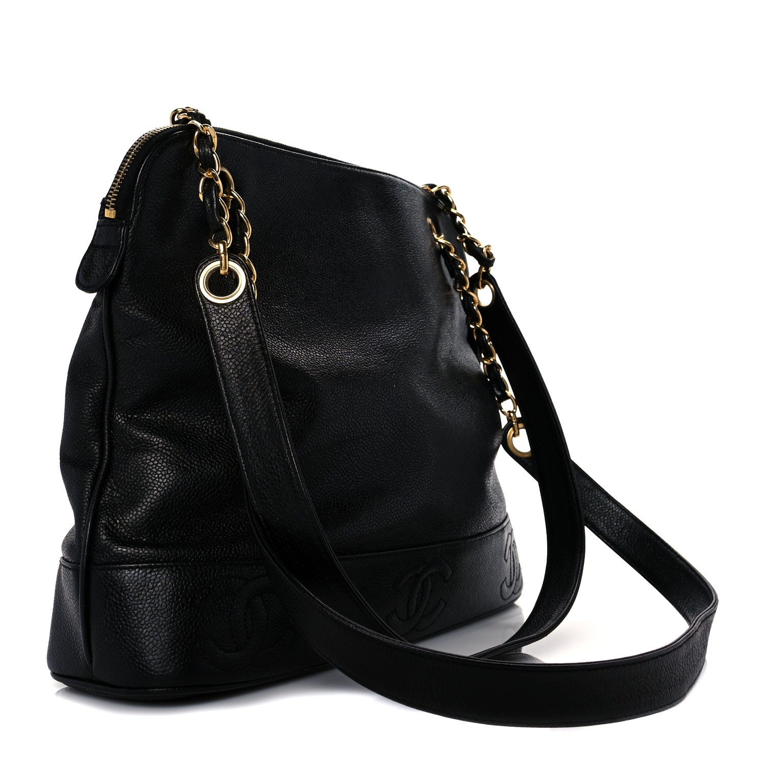 Chanel Caviar CC Shoulder Bag Black 3 of 11