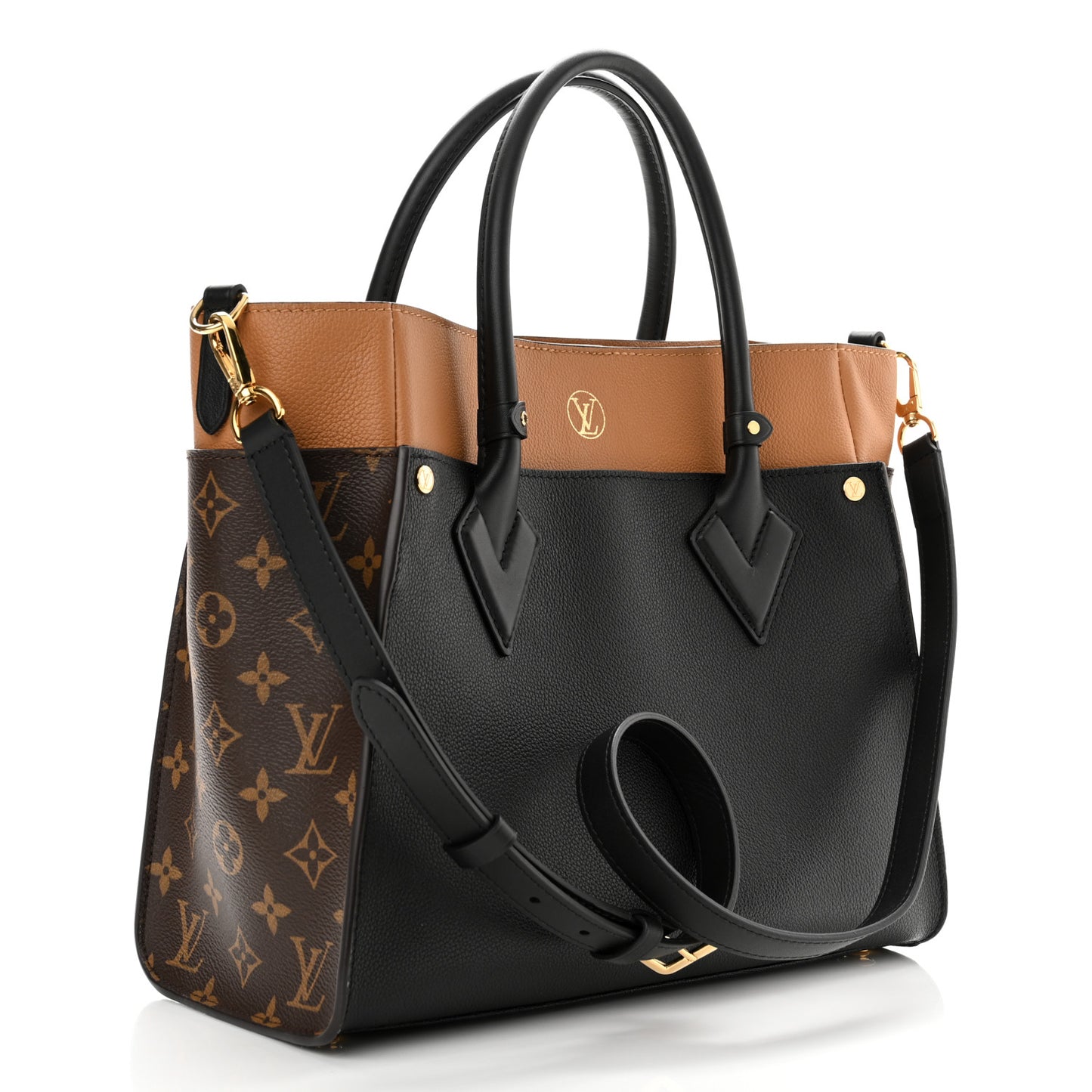 Calfskin Monogram On My Side Black