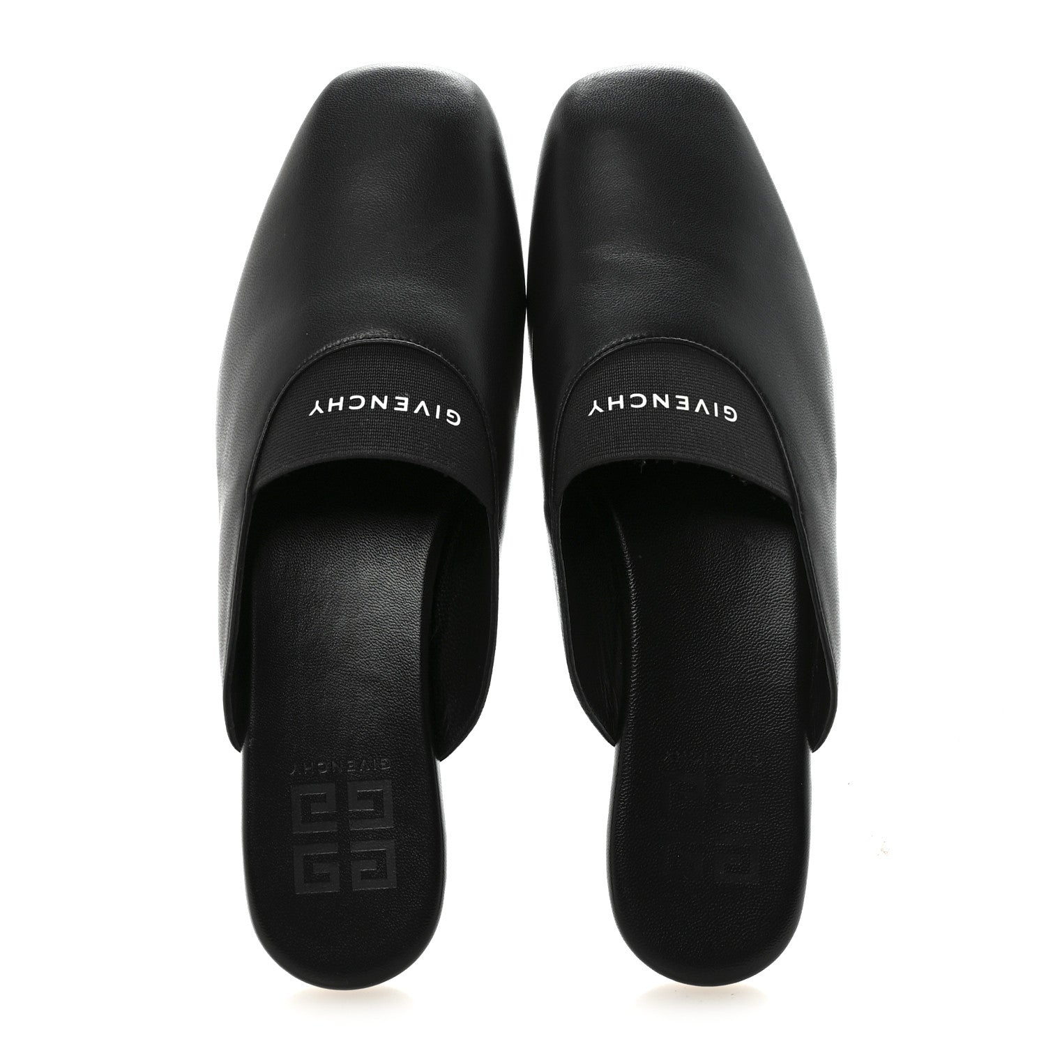 Givenchy Calfskin Dune Bedford Logo Mule Slides 35.5 Black 2 of 9
