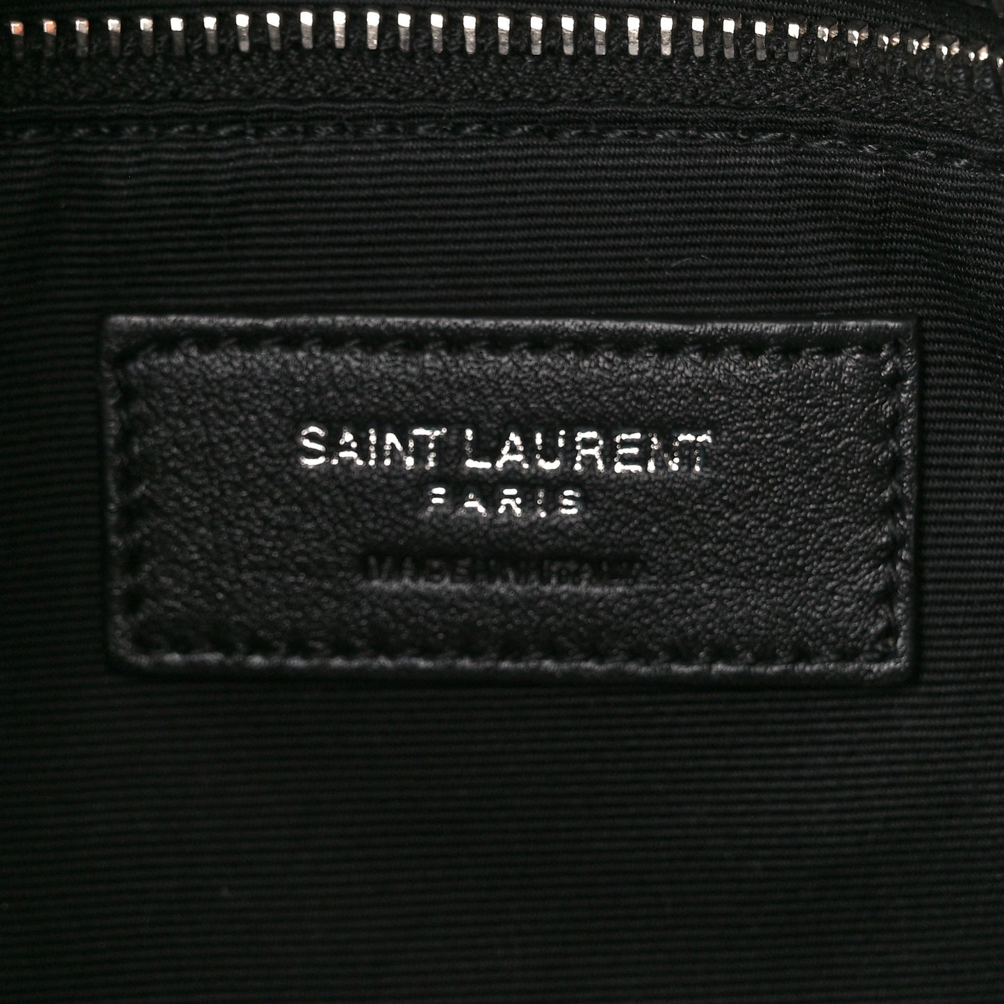 Lambskin Quilted Small Loulou Puffer Monogram Chain Satchel Black