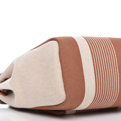 Hermes Vache Hunter Toile H Vibration Herbag Zip Retourne 31 PM Fauve Ecru Beige 6 of 10