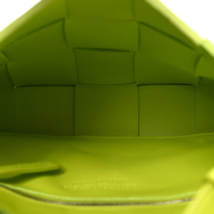 Bottega Veneta Lambskin Maxi Intrecciato Cassette Crossbody Bag Acid Kiwi 5 of 12