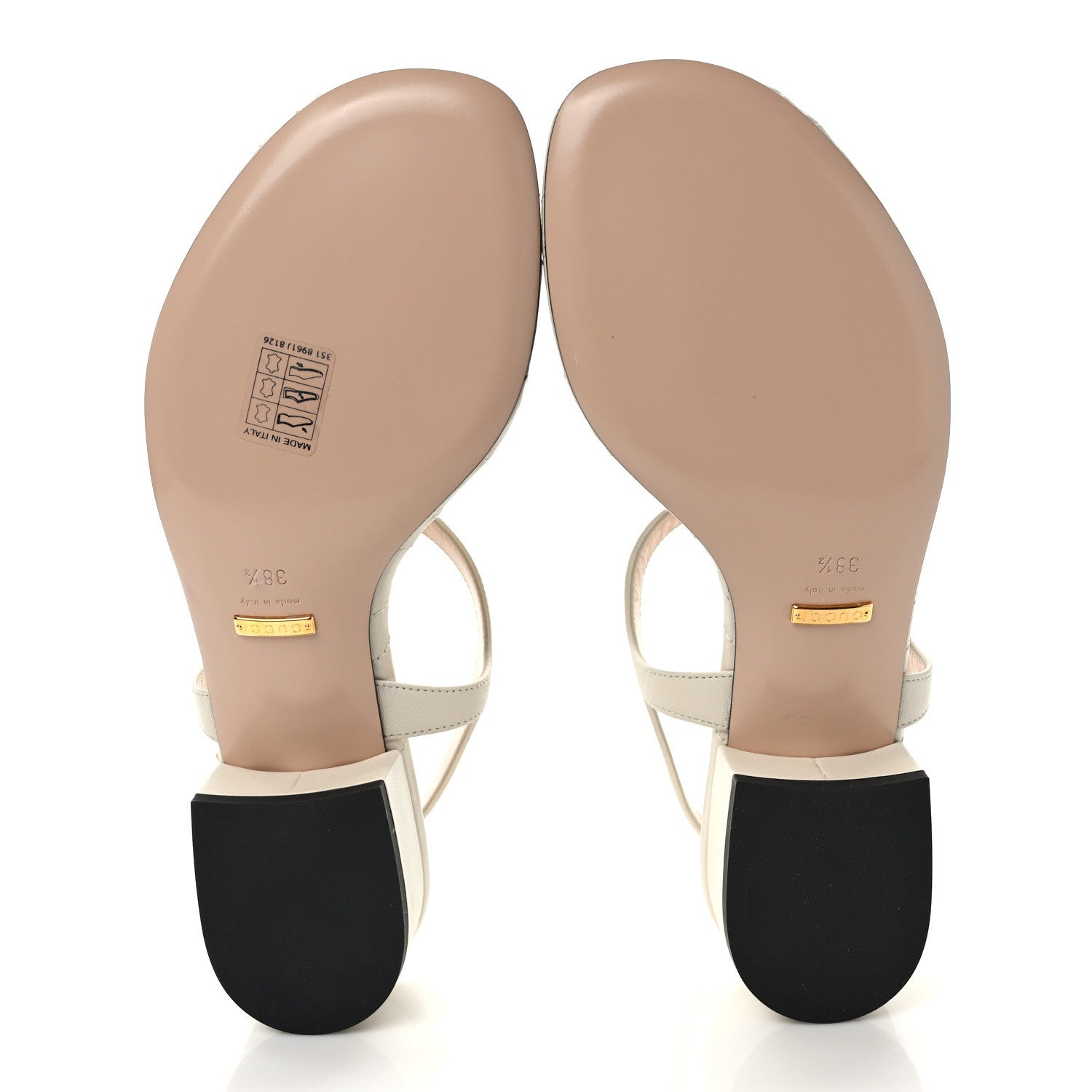 Gucci Nappa Matelasse Double G 35mm Thong Sandals 38.5 Mystic White 6 of 8