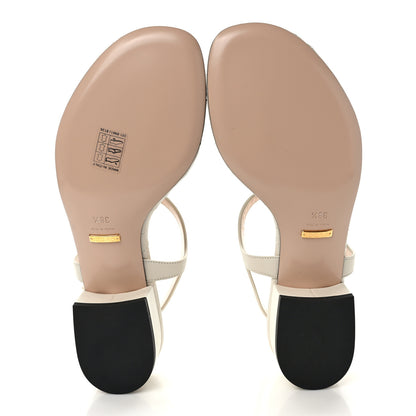 Gucci Nappa Matelasse Double G 35mm Thong Sandals 38.5 Mystic White 6 of 8