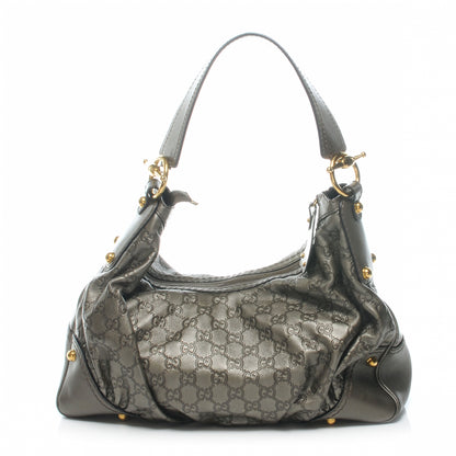 Gucci Guccissima Medium Jockey Hobo Pewter 1 of 8